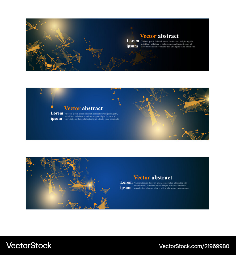 Website Header Or Banner Set Abstract Design Vector Image