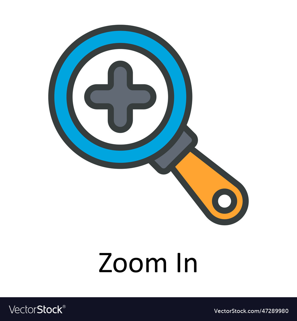 Zoom in fill outline icon design