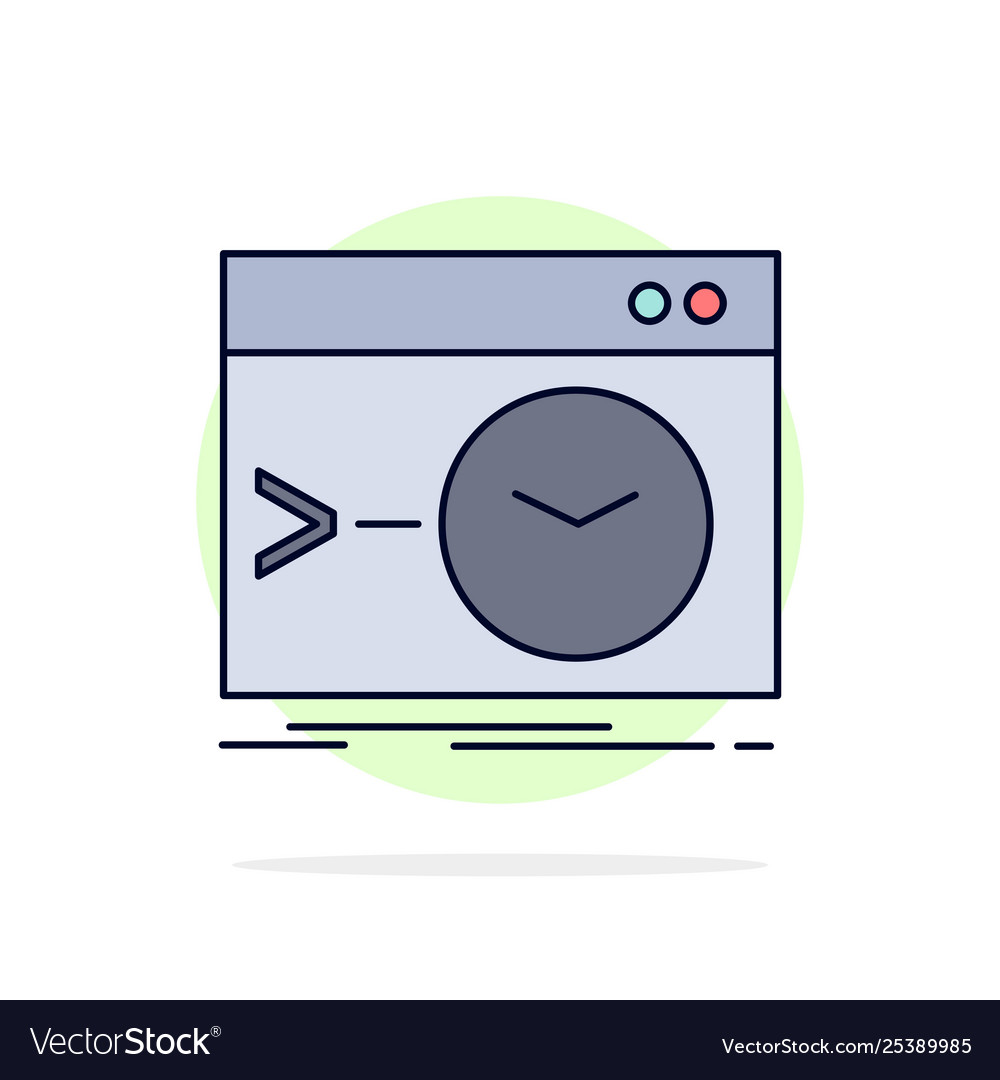 Admin-Befehl root Software Terminal flache Farbe Vector Image Admin-Befehl root Software Terminal flache Farbe