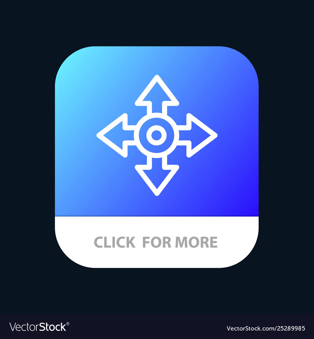 Arrow map location navigation mobile app button vector image Arrow map location navigation mobile app button