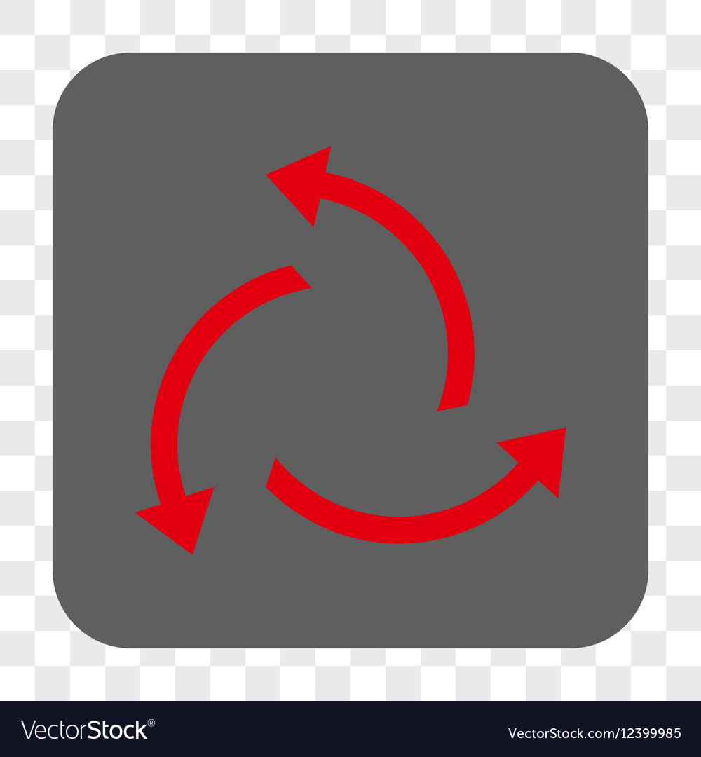Centrifugal arrows rounded square button