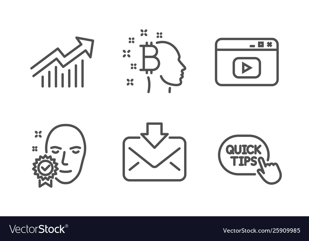 Demand curve video content and incoming mail vector image Demand curve video content and incoming mail