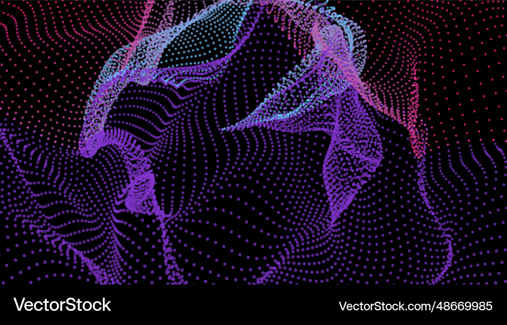 Energy net flows dot particle lines penetrating Vector Image