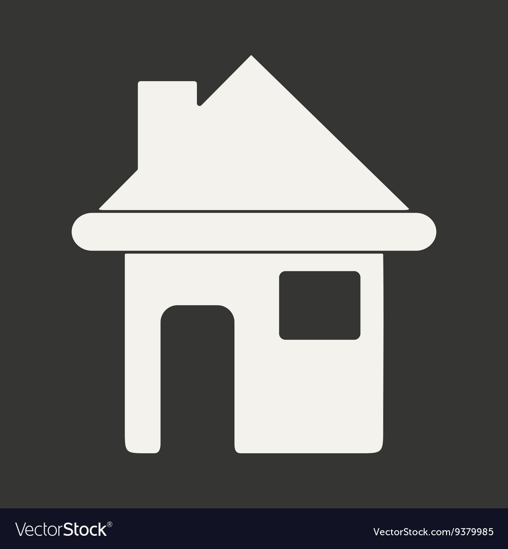 Flat in black and white mobile application house