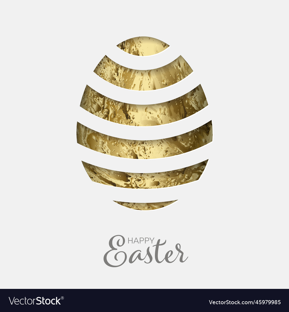 Golden easter egg card poster