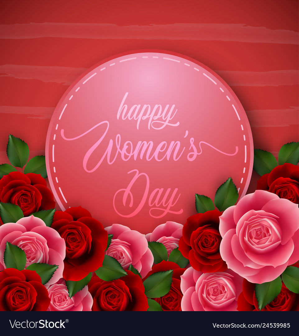 Happy womens day greeting card