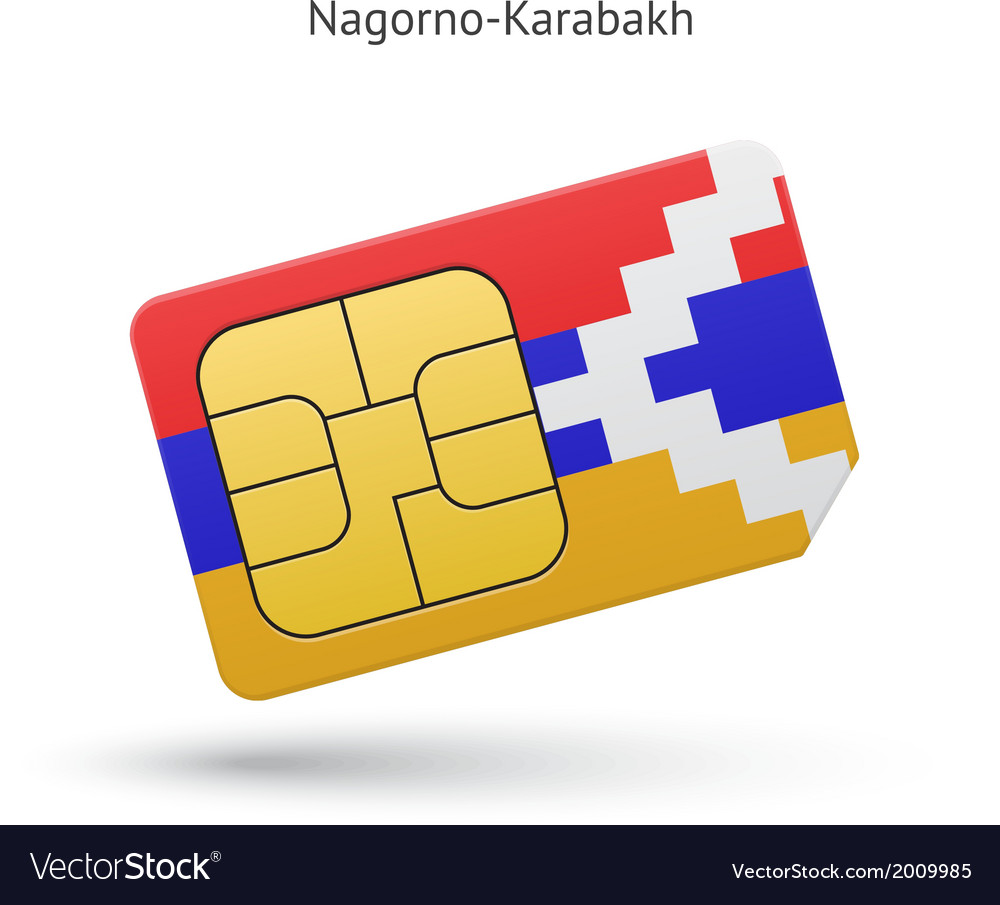 Nagorno-karabakh Handy-Sim-Karte mit Flagge