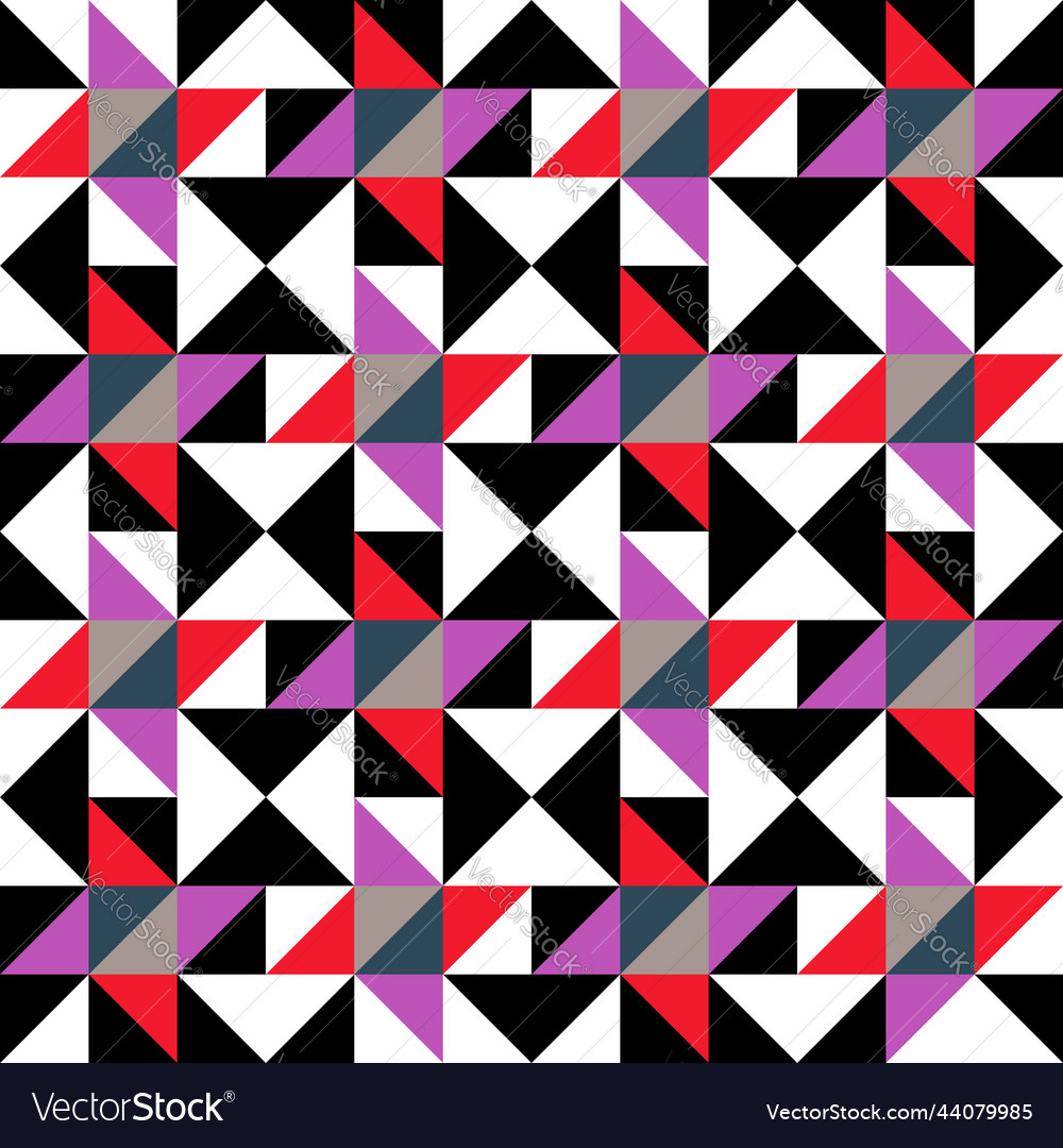 Patchwork star geometric seamless pattern vector image Patchwork star geometric seamless pattern