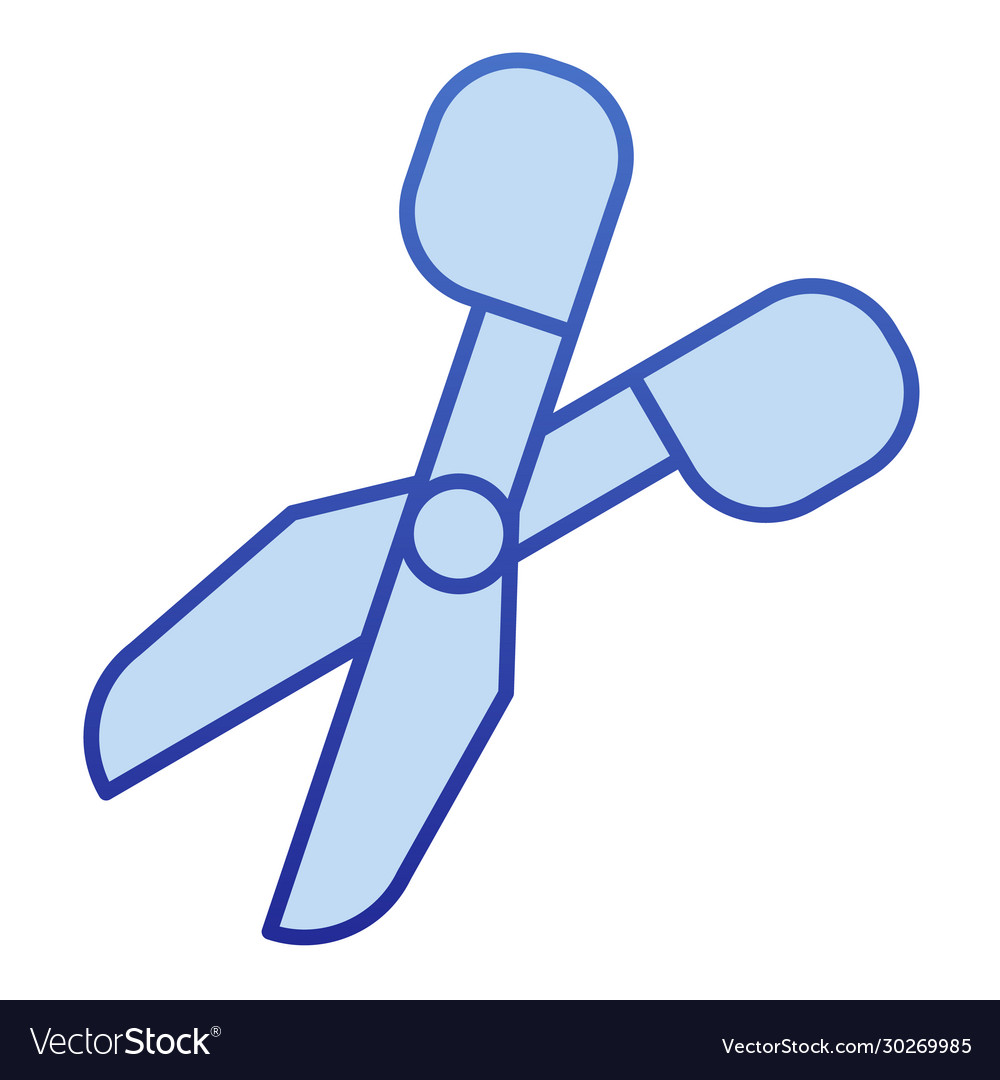 Scissors color icon opened shears symbol vector image Scissors color icon opened shears symbol