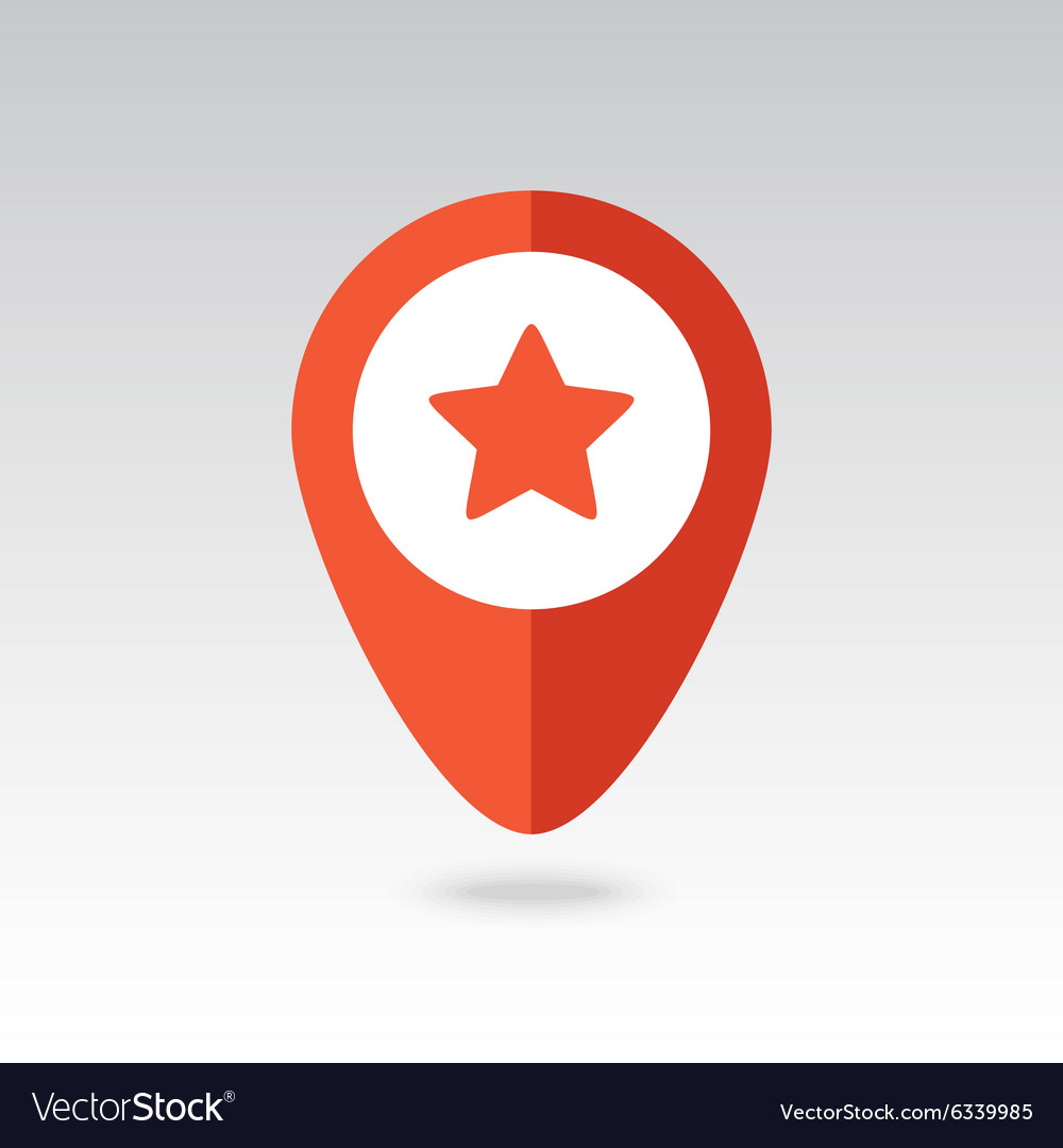 Star favorite pin map icon pointer markers