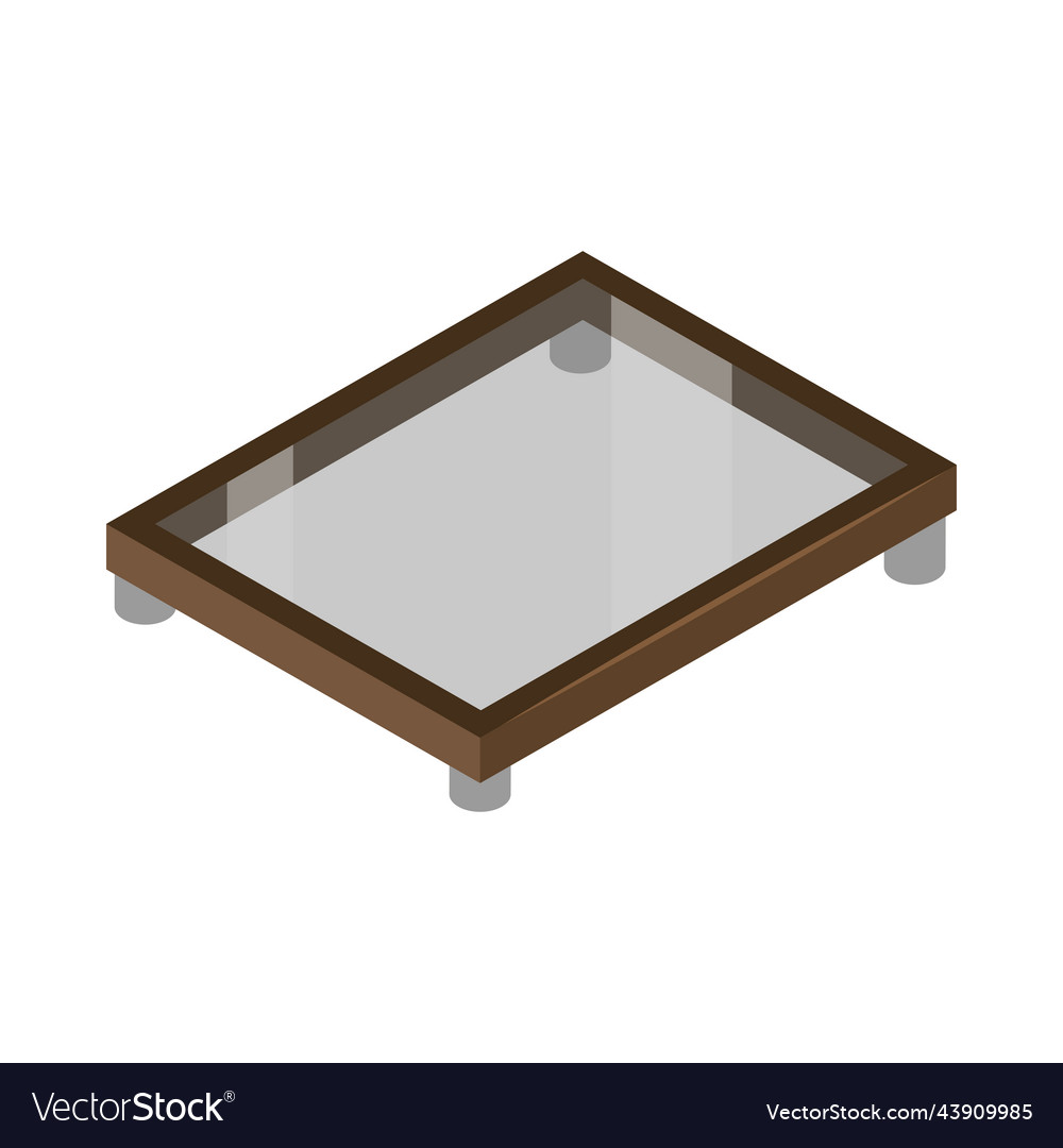 Table of glass furniture Royalty Free Vector Image