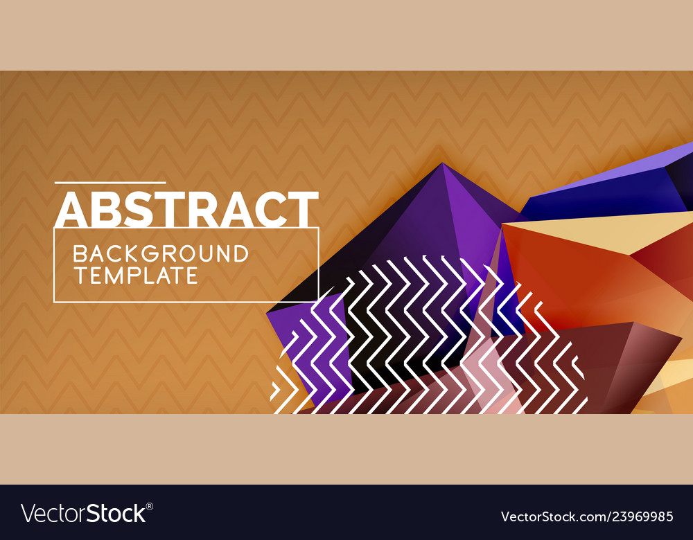 Triangular 3d geometric shapes background Vector Image Triangular 3d geometric shapes background