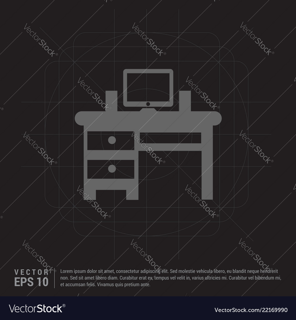 Computer table icon