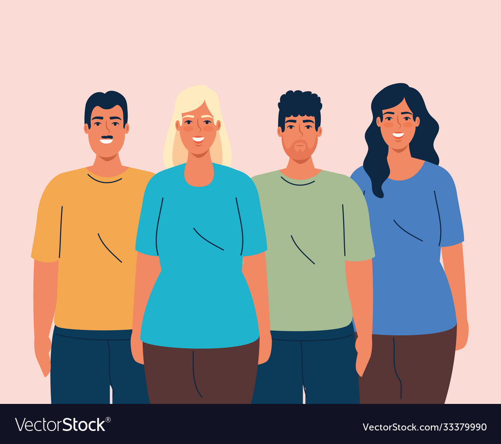 Vielfalt Frauen und Männer Cartoons Design vector image Vielfalt Frauen und Männer Cartoons Design