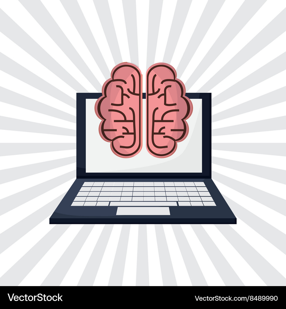 Flat about brain design Royalty Free Vector Image