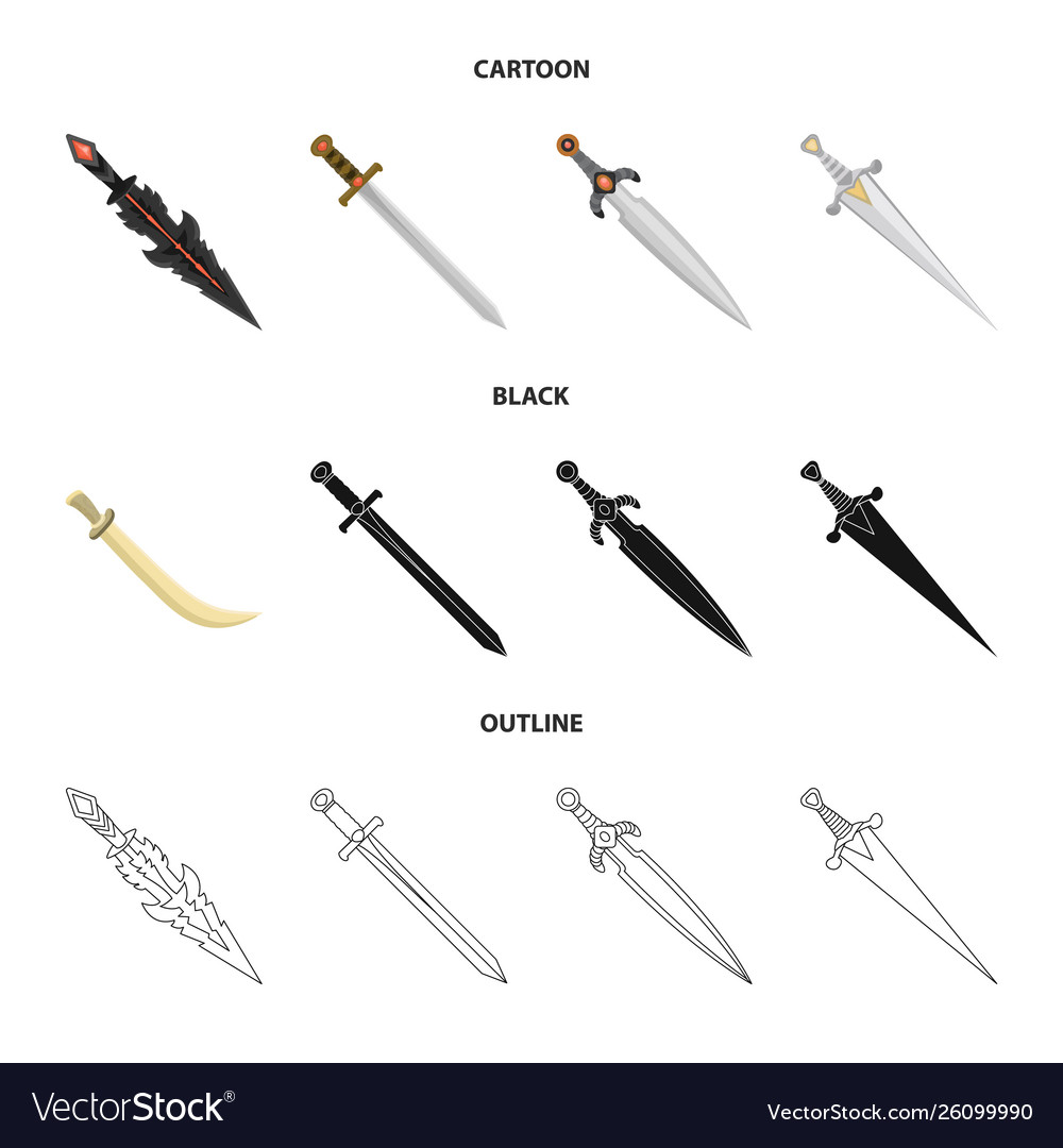 Isolated object game and armor icon collection vector image Isolated object game and armor icon collection