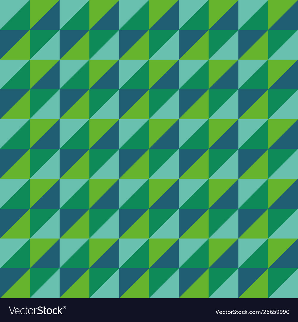 Pattern seamless polygon triangle green vector image Pattern seamless polygon triangle green
