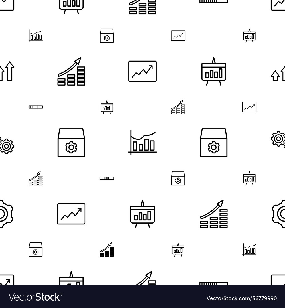 Progress icons pattern seamless white background
