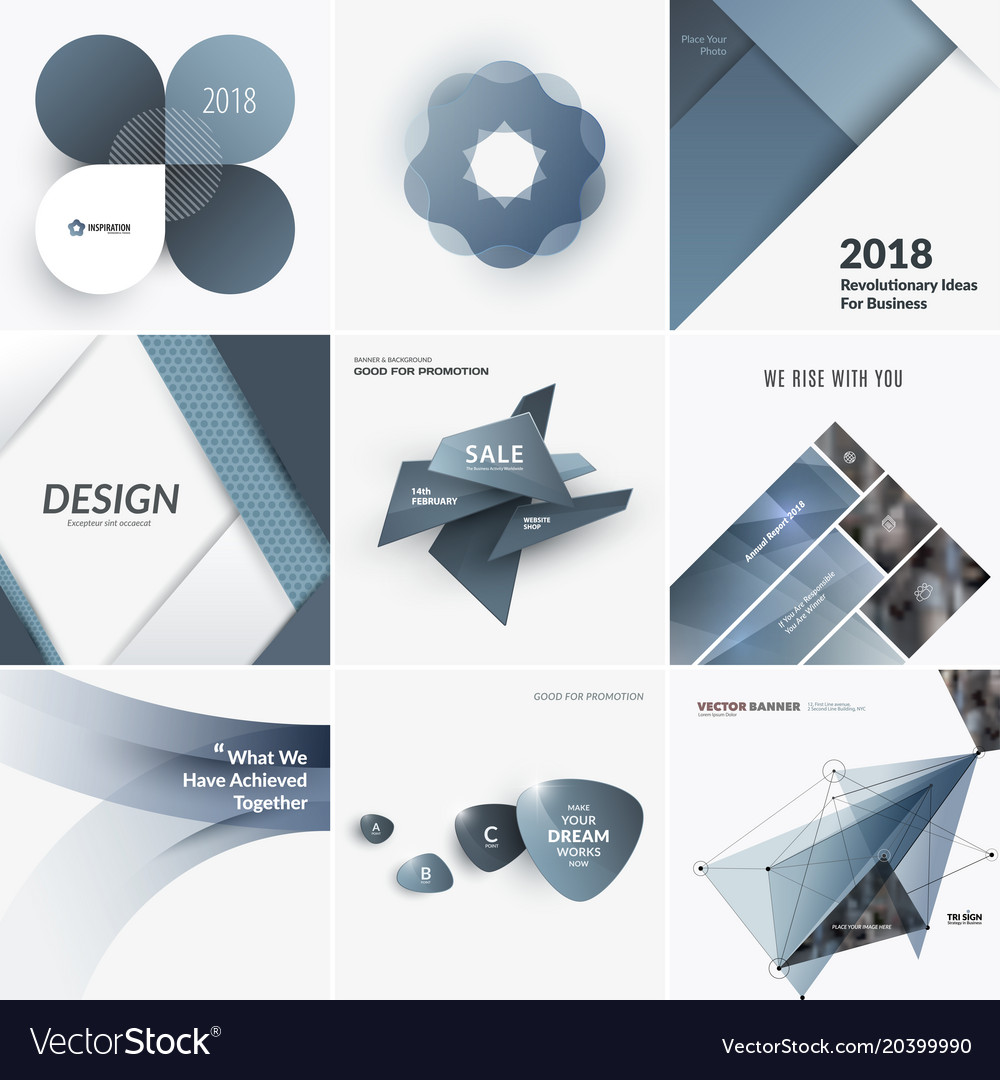 Set of abstract design for graphic template
