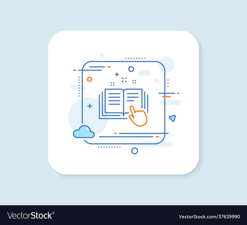 Technical documentation line icon instruction