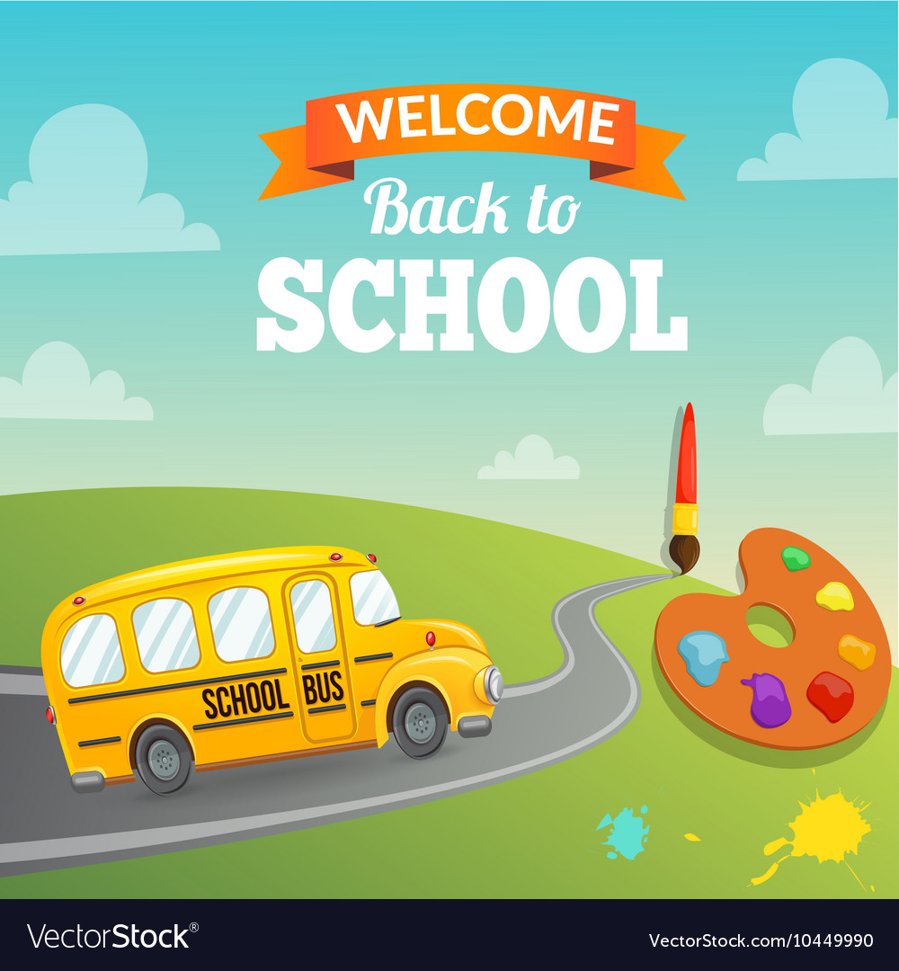 Welcome bus. Текст the Yellow School Bus.