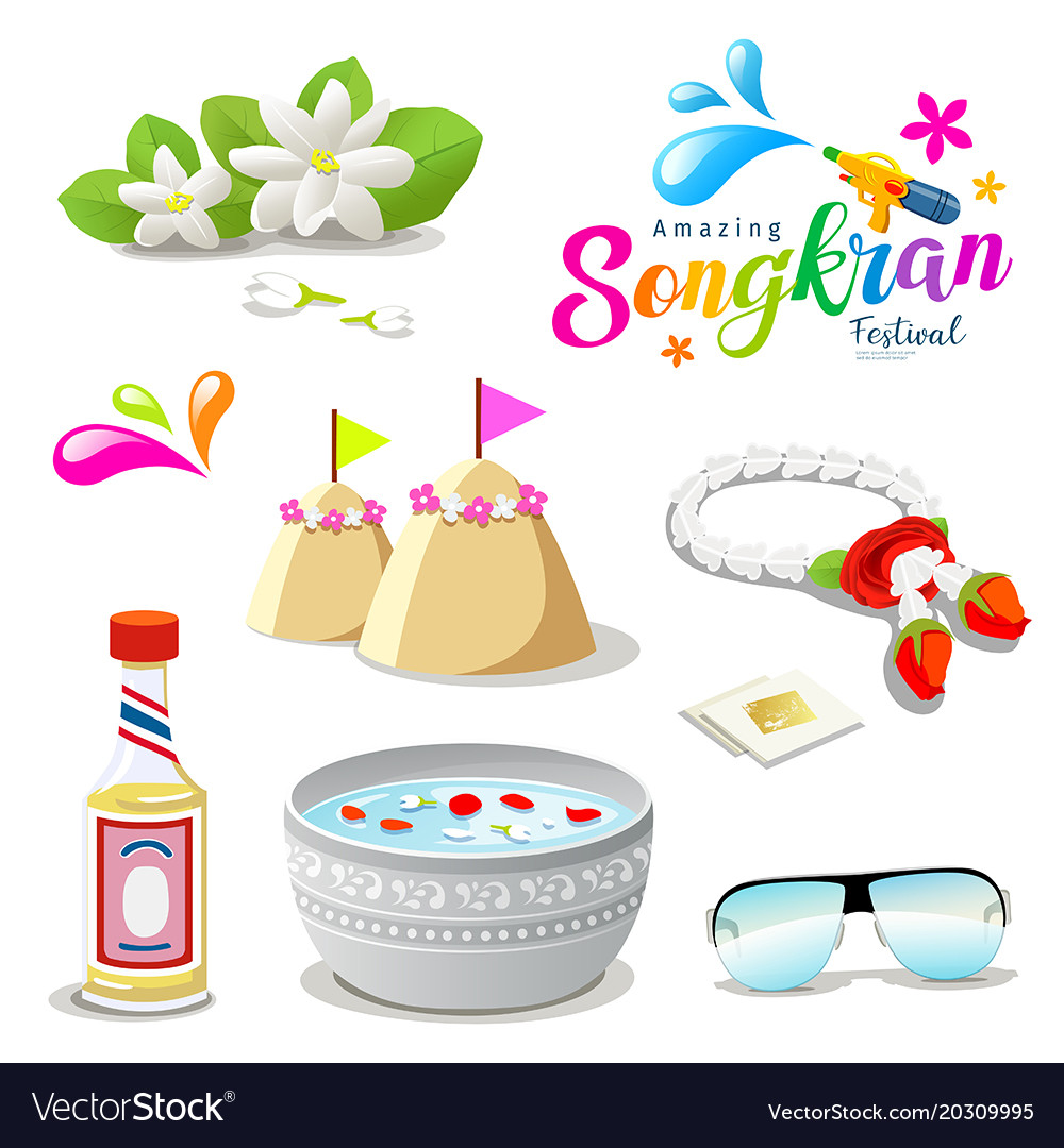 Amazing Thailand Songkran Festival Collections Vector Image 1617