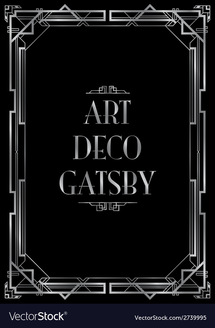 Art deco gatsby Royalty Free Vector Image - VectorStock