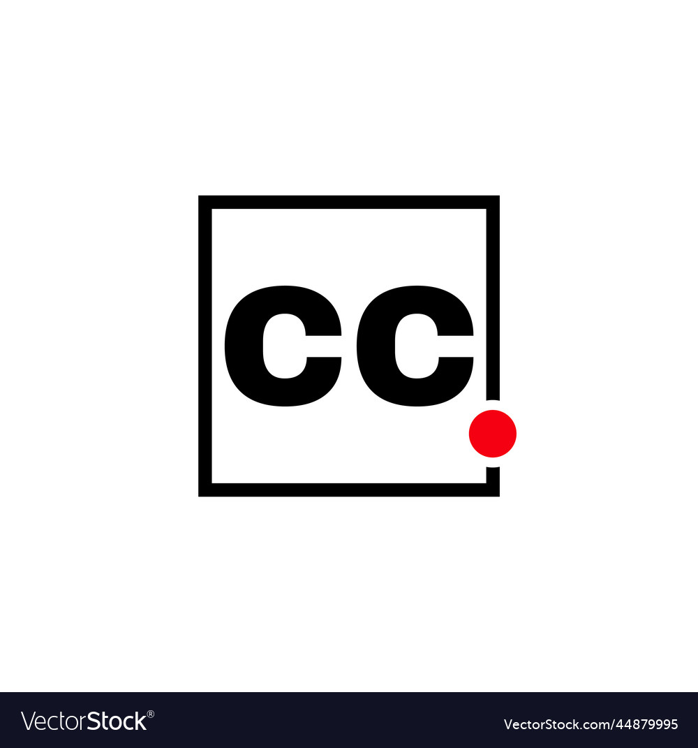 Cc company name initial letters monogram Vector Image Cc company name initial letters monogram