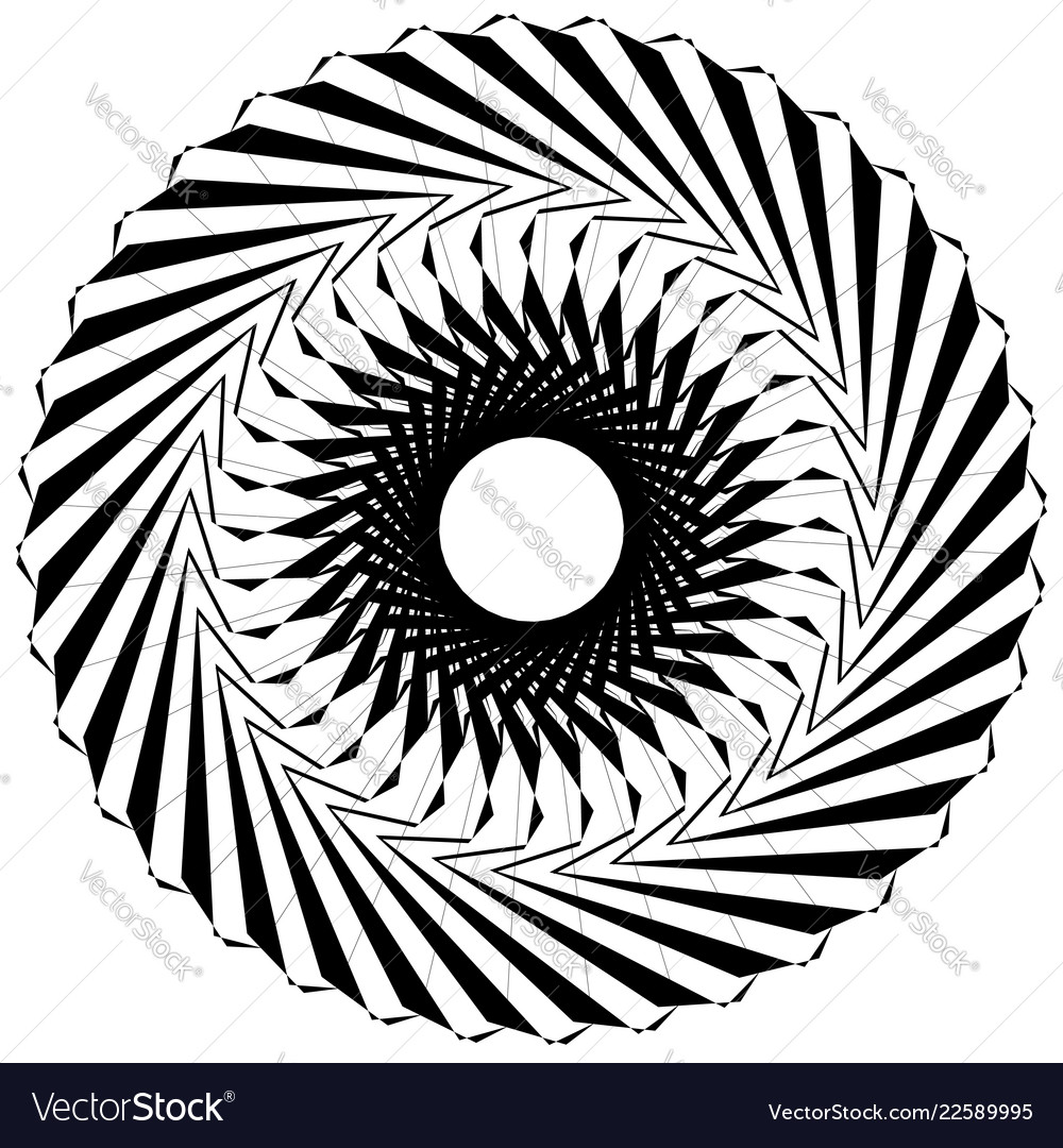 Circular geometric element rotating shapes forms