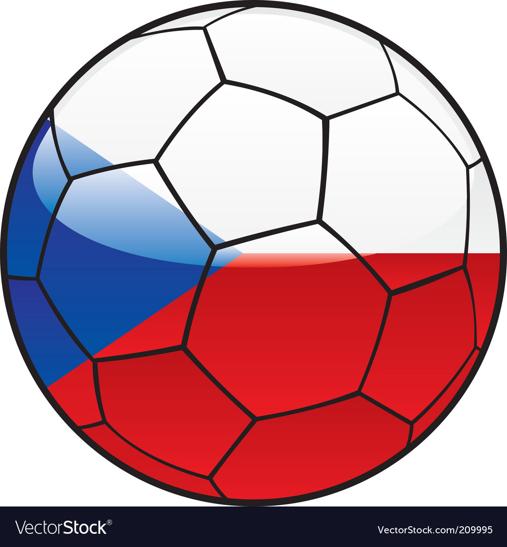 Czech flag on soccer ball