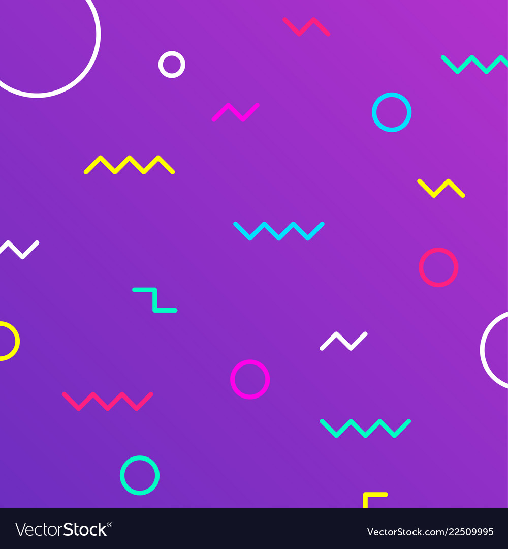 Geometric figures on gradient background colorful vector image Geometric figures on gradient background colorful