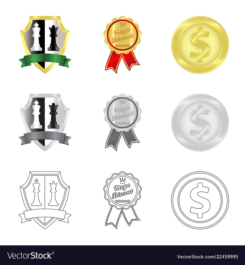 Isolated object of emblem and badge icon