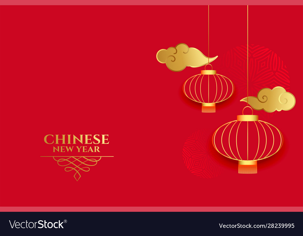 Red chinese background for new year time Vector Image