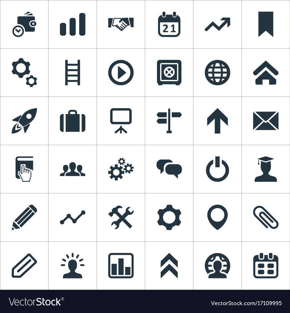 Set of simple startup icons