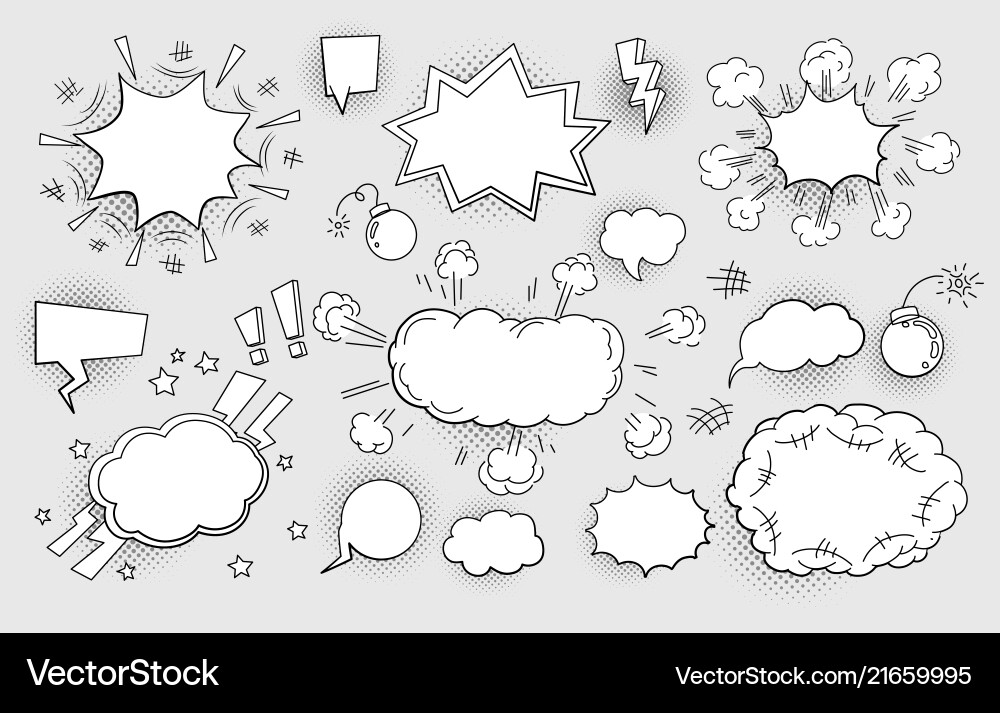 Set speech bubbles Royalty Free Vector Image - VectorStock