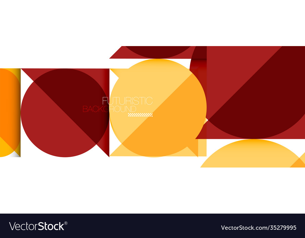 Simple circles and triangles abstract background vector image Simple circles and triangles abstract background