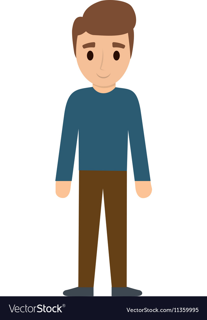 Teen boy character avatar Royalty Free Vector Image