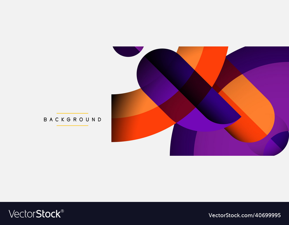 Trendy shapes color minimal design composition vector image Trendy shapes color minimal design composition