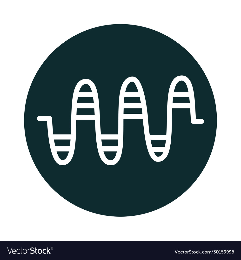 Waving and pulsing sound block style icon