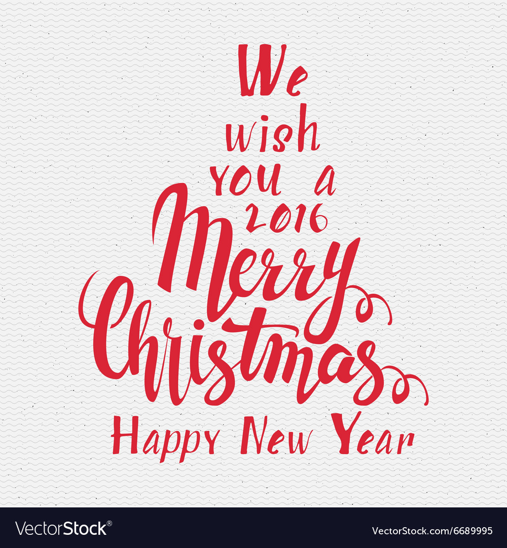 We wish you a merry christmas lettering