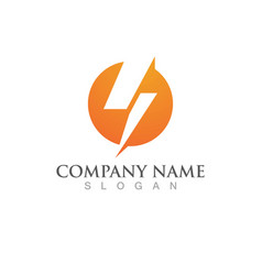 Flash thunderbolt logo template Royalty Free Vector Image