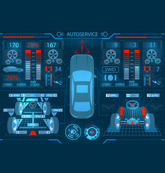 Car service graphical interface diagnostic Vector Image