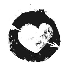 Grunge heart Royalty Free Vector Image - VectorStock