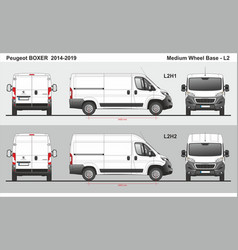 Peugeot boxer cargo delivery van l4 2014-2019 Vector Image