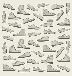 Seamless pattern with sneakers Royalty Free Vector Image
