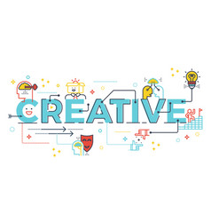 Creative of idea word lettering typography Vector Image