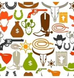 Cowboy hats seamless pattern for western Vector Image