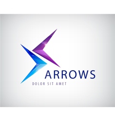 Abstract arrow logo icon isolated Royalty Free Vector Image