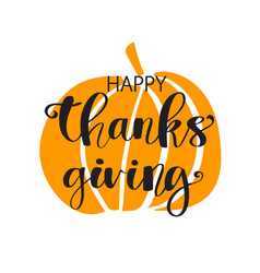 Happy thanksgiving lettering Royalty Free Vector Image