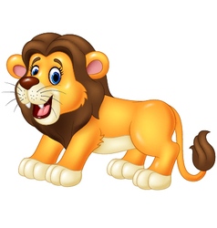 Lion cartoon walking Royalty Free Vector Image